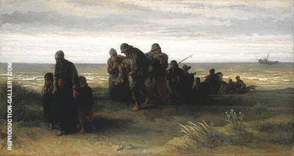 Fishermen Carrying Drowned Man | Oil Painting Reproduction