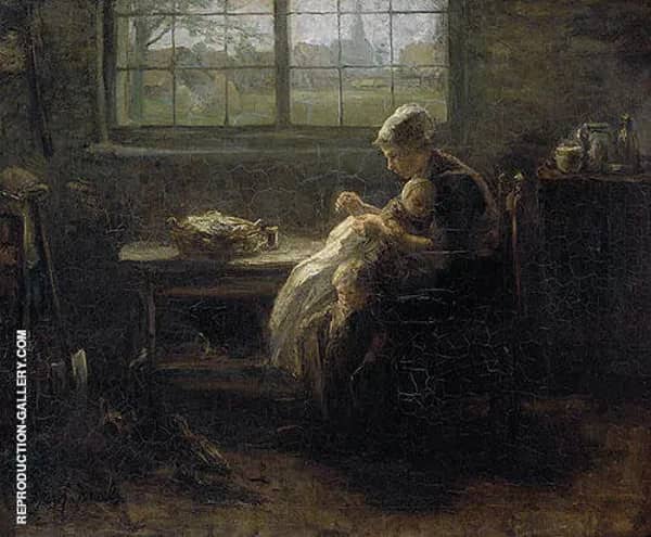 Mother Wealth 1890 by Jozef Israels | Oil Painting Reproduction