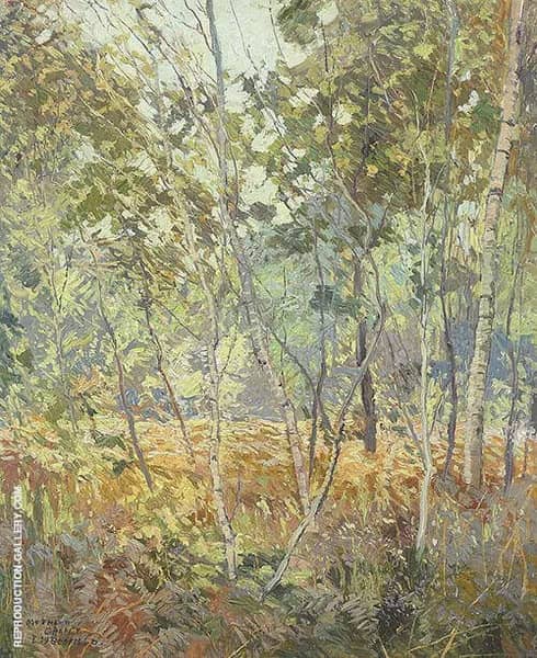 Forest Interior 1903 by Edward Willis Redfield | Oil Painting Reproduction
