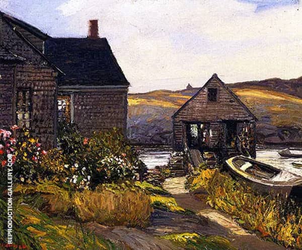 Monhegan Home by Edward Willis Redfield | Oil Painting Reproduction