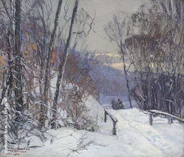 Winter Scene 1920 by Edward Willis Redfield | Oil Painting Reproduction