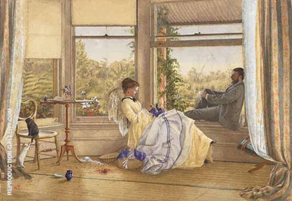 Interior with Figures The Grange 1875 | Oil Painting Reproduction