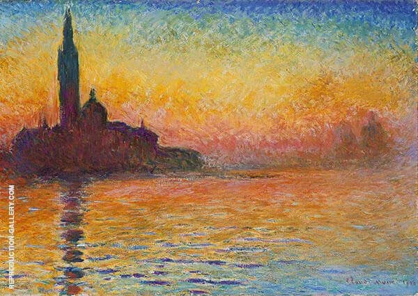 San Giorgio by Twilight 1908 by Claude Monet | Oil Painting Reproduction
