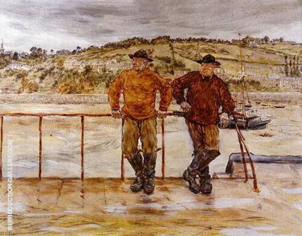 Fishermen at Jersey by Jean Francois Rafaelli | Oil Painting Reproduction
