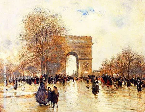 The Arc de Triomphe Autumn Effect | Oil Painting Reproduction