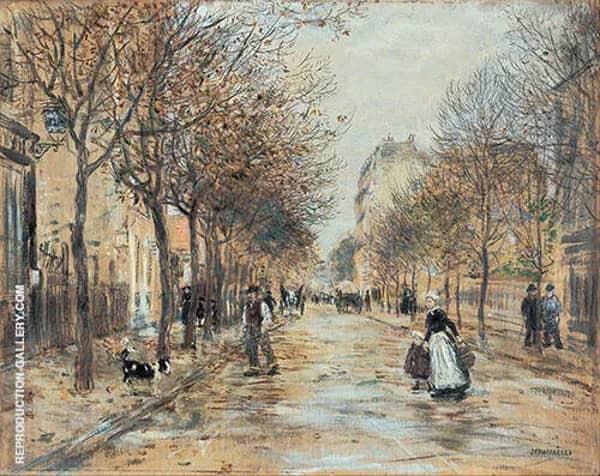 Une Rue a Asnieres by Jean Francois Rafaelli | Oil Painting Reproduction