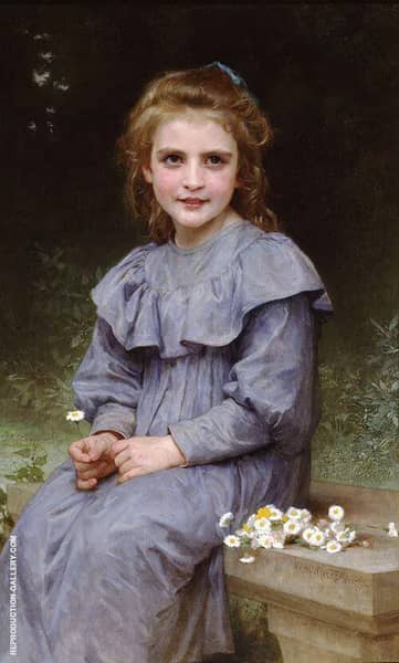 Daisies 1894 by William-Adolphe Bouguereau | Oil Painting Reproduction