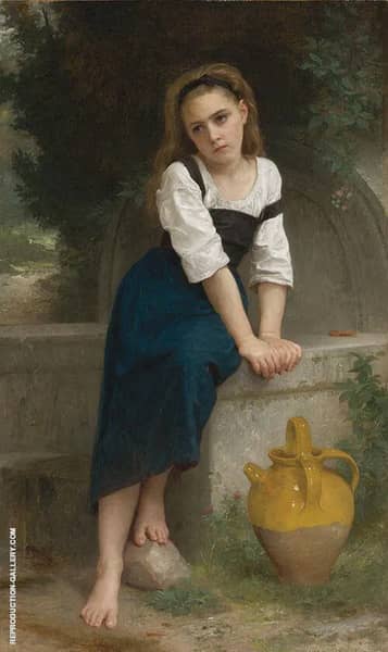 Orphan by The Fountain 1883 | Oil Painting Reproduction