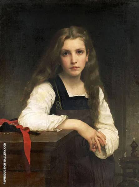 The Fair Spinner by William-Adolphe Bouguereau | Oil Painting Reproduction