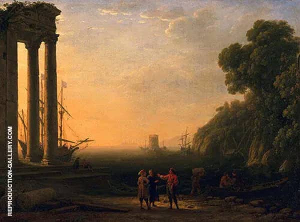 View of Seaport by Claude Lorrain | Oil Painting Reproduction