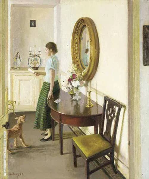 The Letter 1937 by Harold Harvey | Oil Painting Reproduction