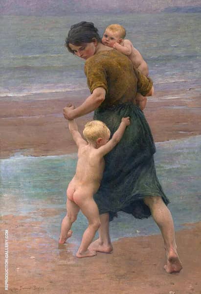 Into The Water 1898 by Virginie Demont Breton | Oil Painting Reproduction