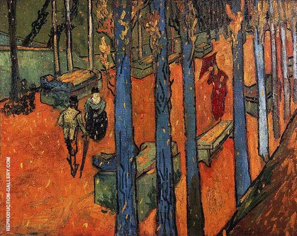 Falling Autumn Leaves 1888 by Vincent van Gogh | Oil Painting Reproduction