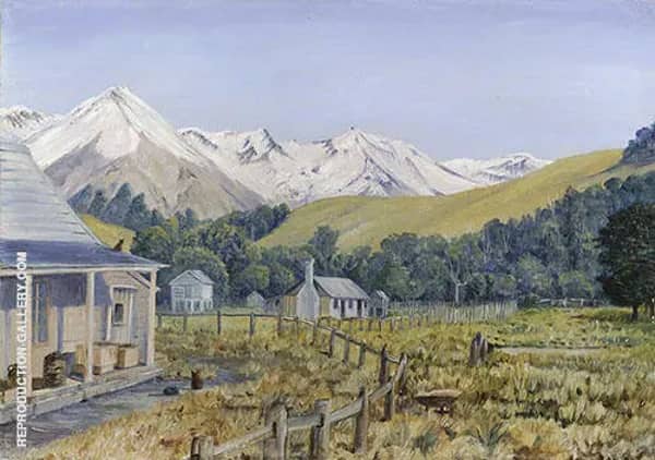 Castle Hill Station with Beech Forest New Zealand | Oil Painting Reproduction