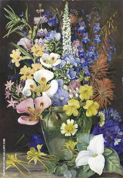 Group of Californian Wild Flowers | Oil Painting Reproduction