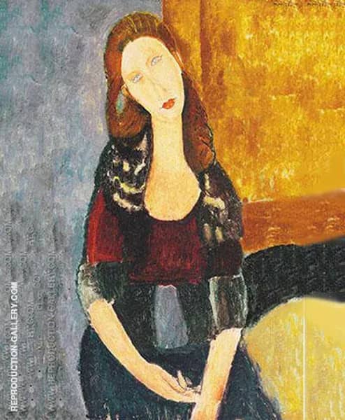 Jean Hebuterne Sitting 1918 | Oil Painting Reproduction