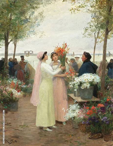 The Gladioli by Victor Gabriel Gilbert | Oil Painting Reproduction