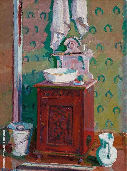 Interior with a Washstand by Harold Gilman | Oil Painting Reproduction