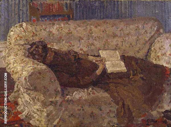 Lady on a Sofa c1910 by Harold Gilman | Oil Painting Reproduction