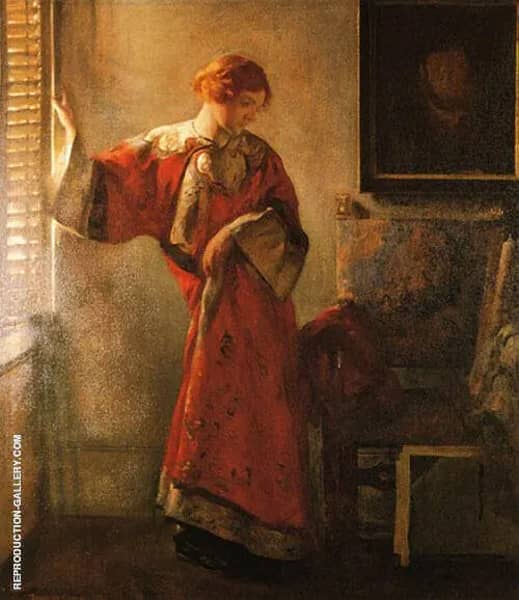 The Window Blind 1921 by Joseph de Camp | Oil Painting Reproduction