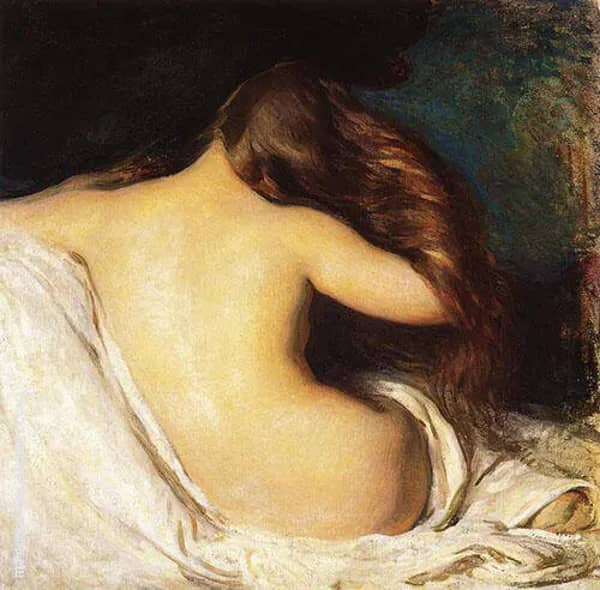 Woman Drying Her Hair 1899 by Joseph de Camp | Oil Painting Reproduction