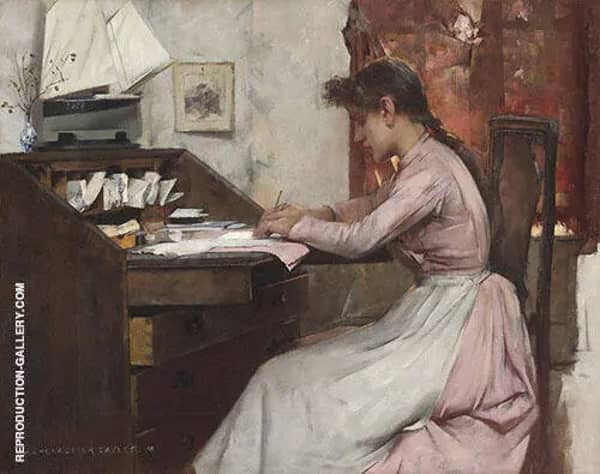 The Letter 1888 by Albert Chevallier Tayler | Oil Painting Reproduction