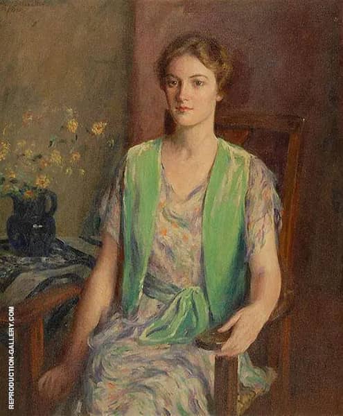 The Green Jacket by Mary Brewster Hazelton | Oil Painting Reproduction