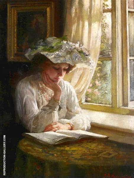 Lady Reading by A Window 1900 | Oil Painting Reproduction