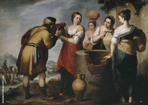 Rebecca and Eliezer 1650 | Oil Painting Reproduction