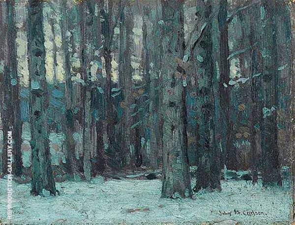 Twilight in The Woods by John F Carlson | Oil Painting Reproduction