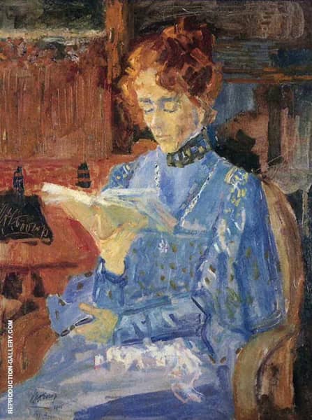 Portrait of Lucie van Dam Isselt by Jan Toorop | Oil Painting Reproduction