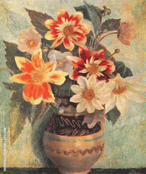 Flowers in A Vase by Dora Carrington | Oil Painting Reproduction