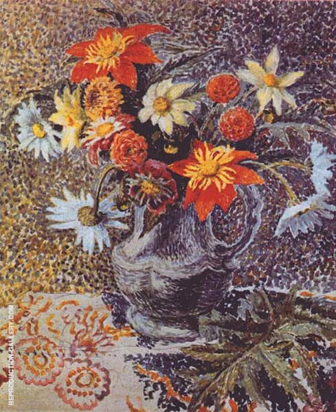 Still Life with Flowers by Dora Carrington | Oil Painting Reproduction