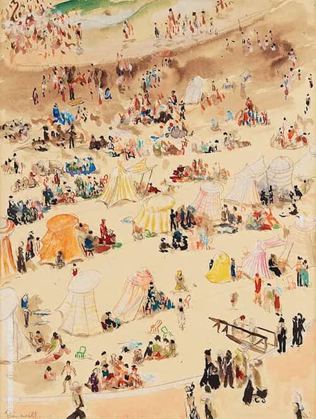 On The Beach by Isaac Grunewald | Oil Painting Reproduction