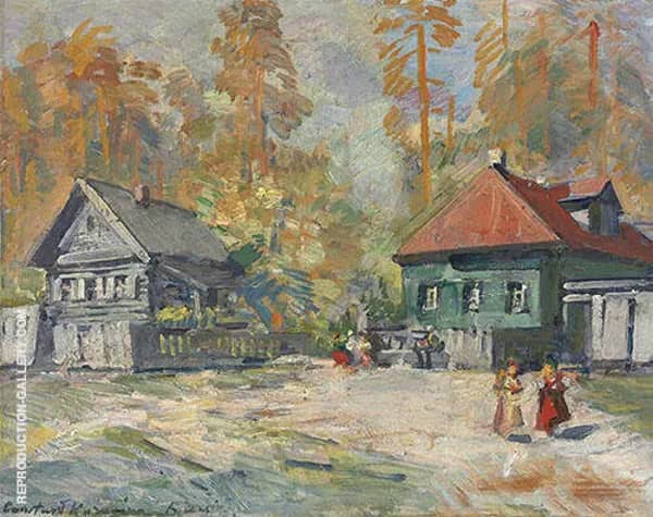 Autumn in a Russian Village | Oil Painting Reproduction