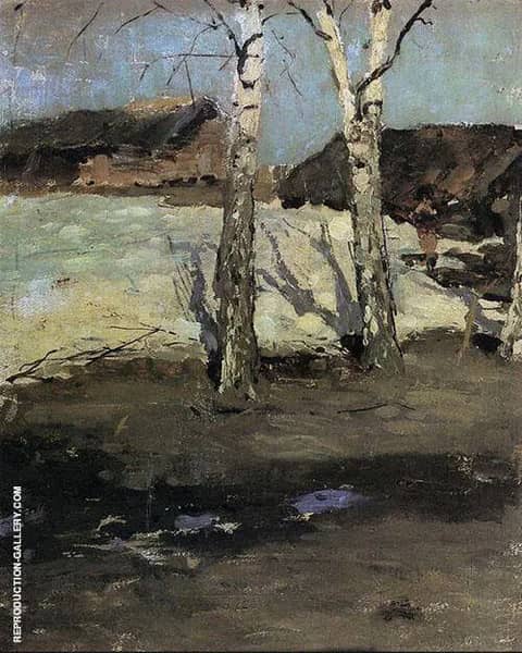 Last Snow by Konstantin Korovin | Oil Painting Reproduction