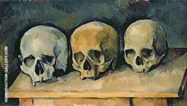 Three Skulls c1900 by Paul Cezanne | Oil Painting Reproduction