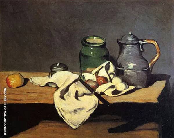 Still Life with Green Container and Tin Pot 1869 | Oil Painting Reproduction