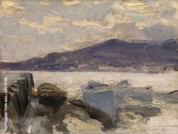 Moored Boats Arkhangelsk by Gustave Loiseau | Oil Painting Reproduction