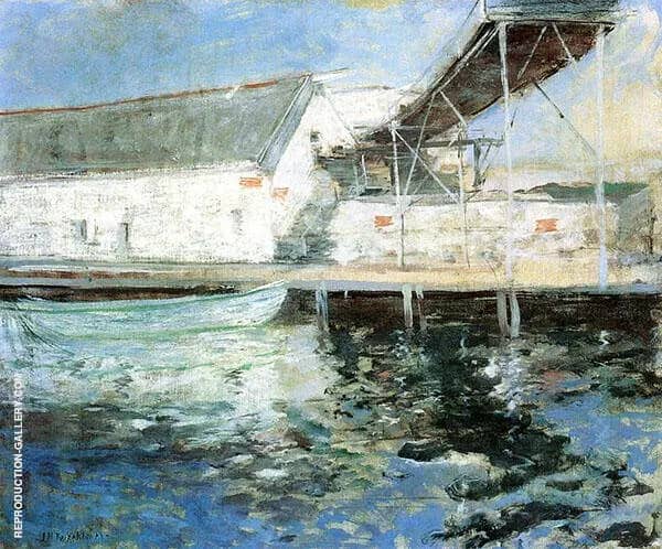 Fish Sheds Gloucester Massachusetts 1902 | Oil Painting Reproduction