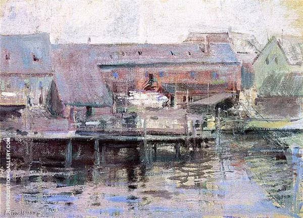 Waterfront Scene Gloucester 1901 | Oil Painting Reproduction