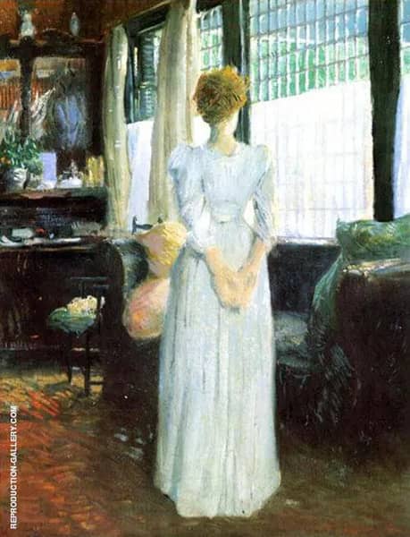 In The Livingroom by J. Alden Weir | Oil Painting Reproduction