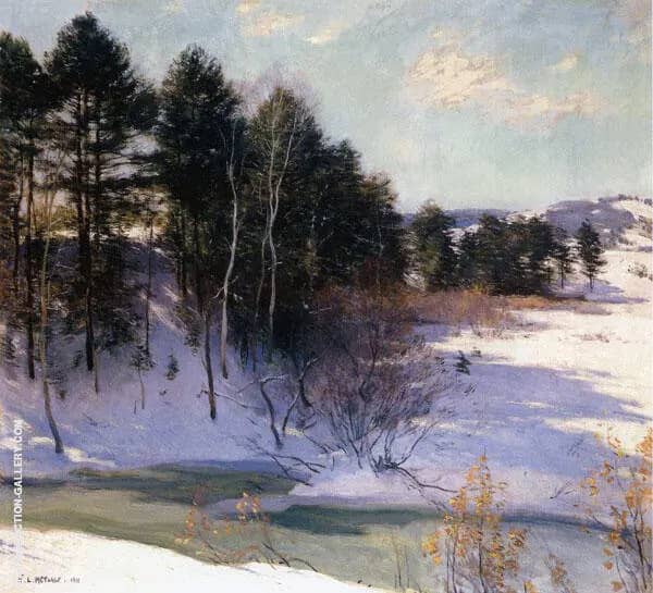 Thawing Brook 1911 by Willard Leroy Metcalf | Oil Painting Reproduction