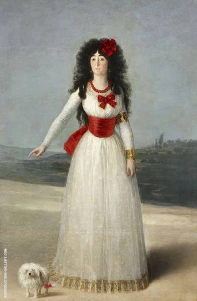 Portrait of the Duchess of Alba, The White Duchess 1795 | Oil Painting Reproduction