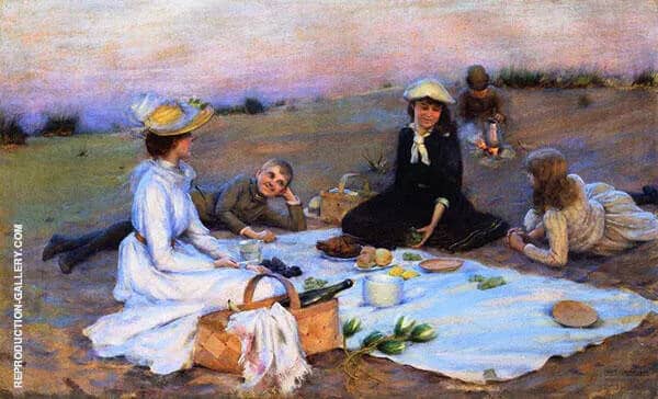 Picnic Supper on The Sand Dunes | Oil Painting Reproduction