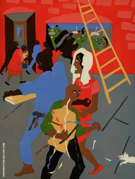 On The Way 1990 by Jacob Lawrence | Oil Painting Reproduction