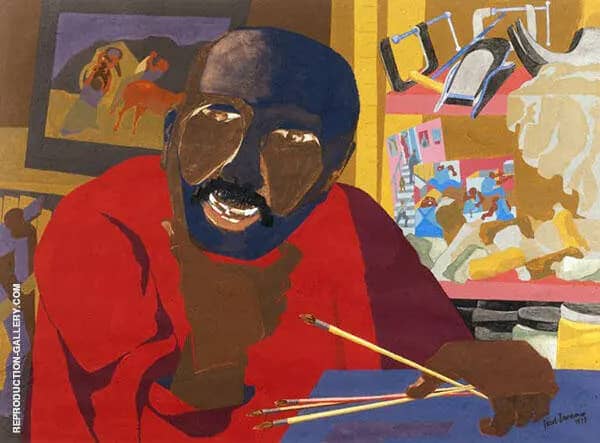 Self Portrait by Jacob Lawrence | Oil Painting Reproduction