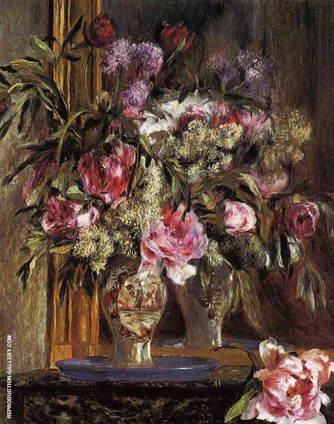 Vase of Flowers 1871 by Pierre Auguste Renoir | Oil Painting Reproduction