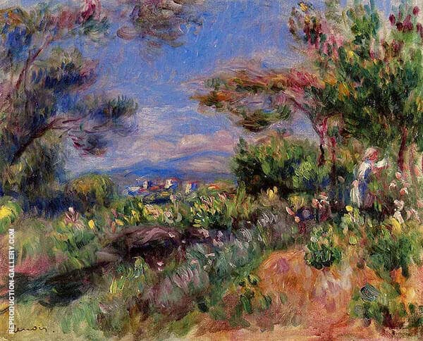 Young Woman in a Landscape Cagnes 1905 | Oil Painting Reproduction