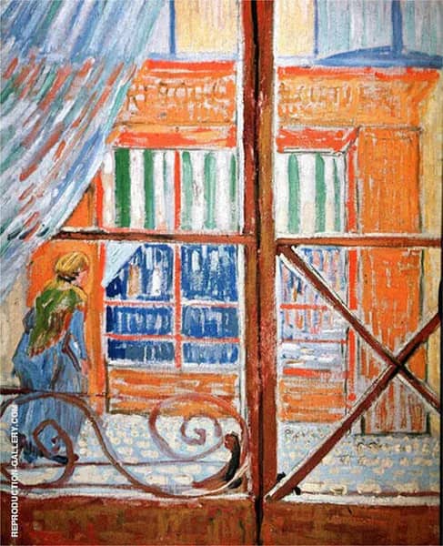 A Pork Butchers Shop Seen from a Window | Oil Painting Reproduction